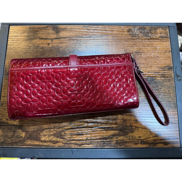 Coach Soho Patent Leather Buckle Slim Envelope Clutch/ Wristlet - Picture 2 of 16